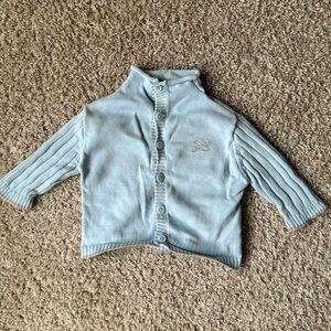 Tout Compte Fait Baby Sweater with paper airplane embroidery size 6 month
